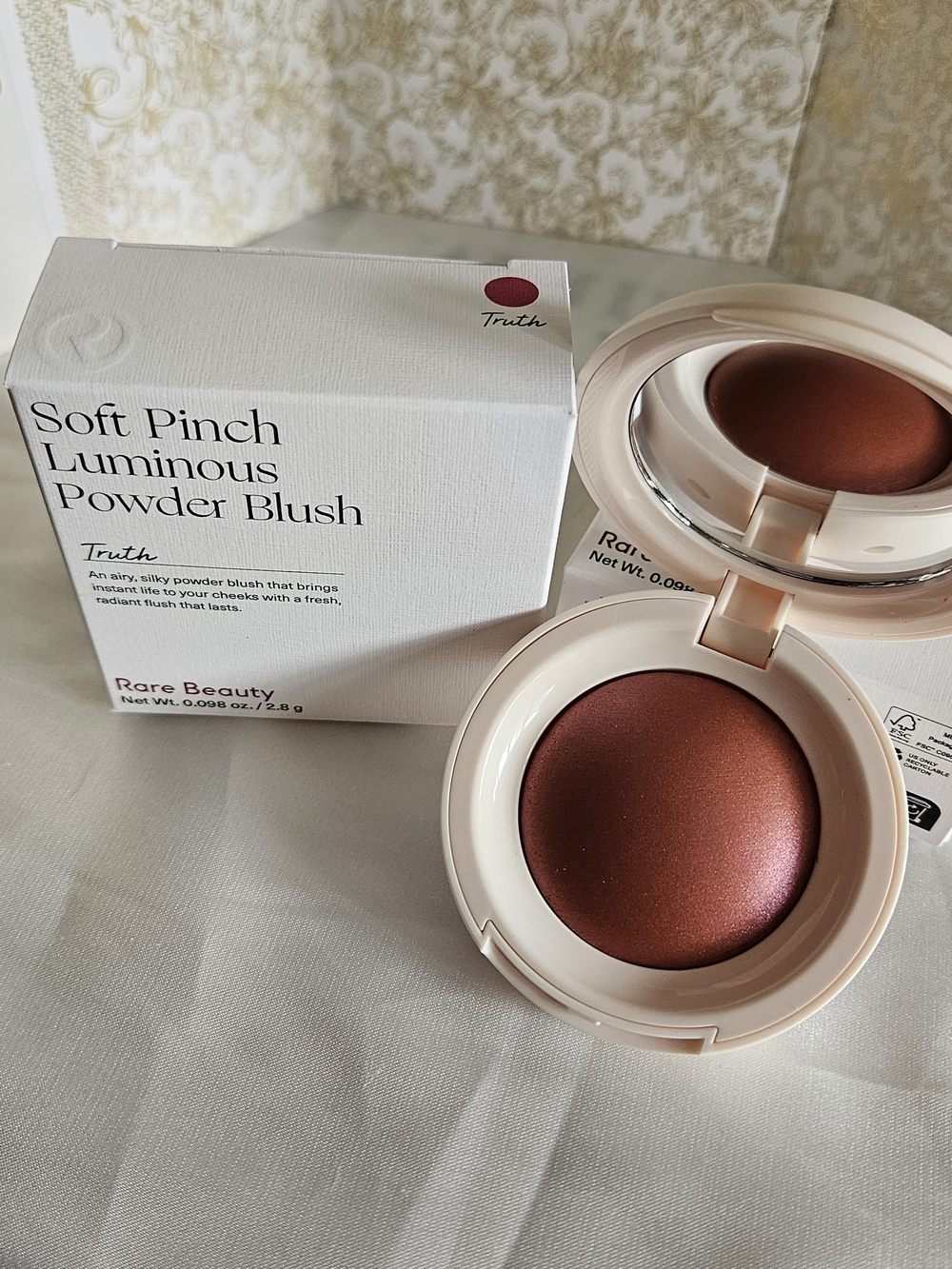 Rare Beauty Soft Pinch Luminous Powder Blush — Truth (Warm Rose-Copper)